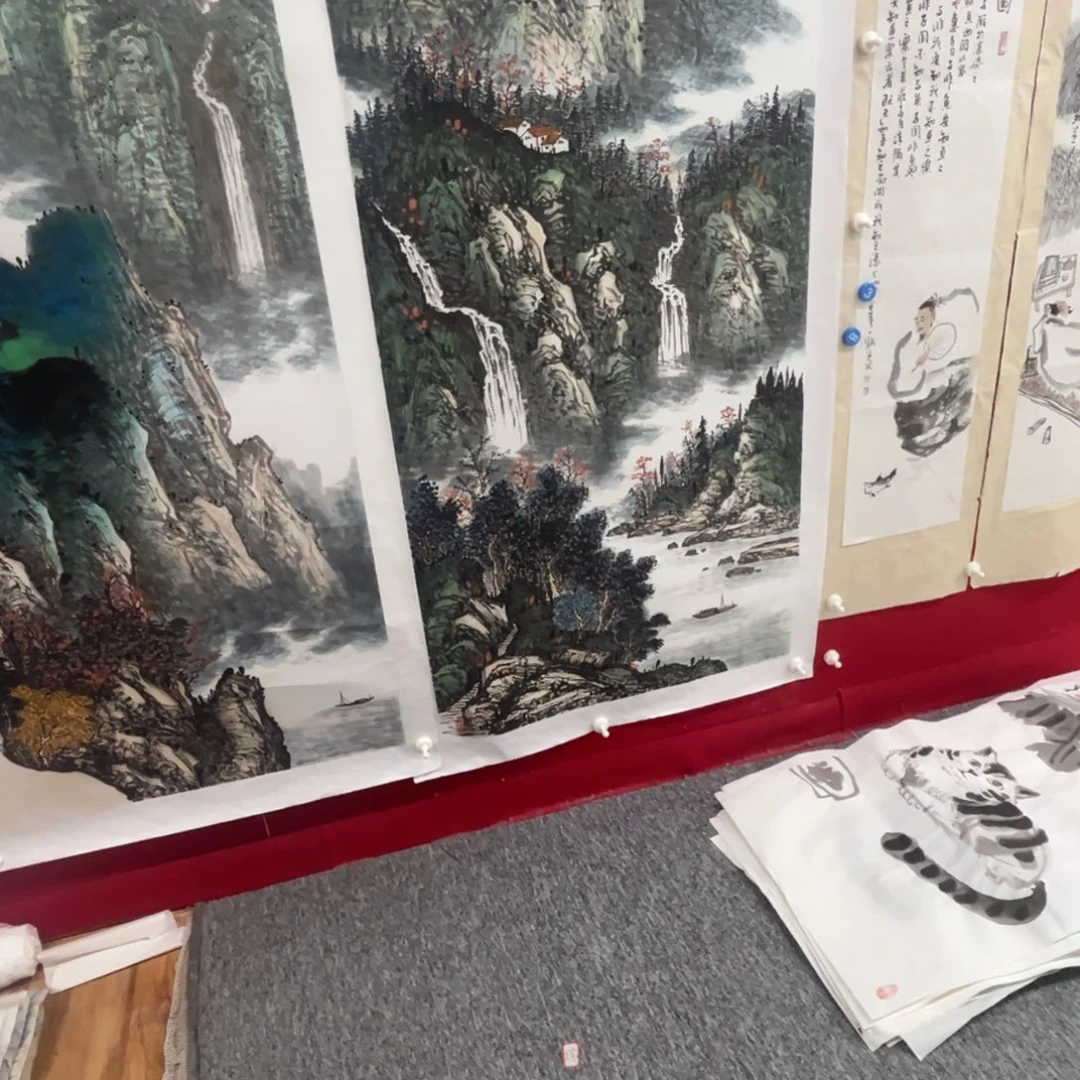 平***哥国画绘画作品多次参加