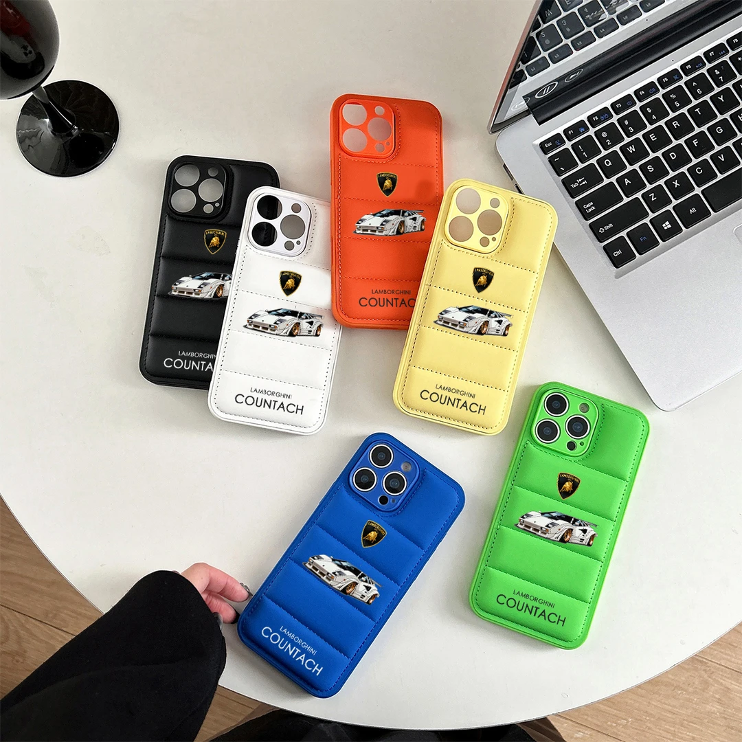 羽绒系列兰博跑车图案情侣手机壳潮牌适用于iPhone系列手机保护壳