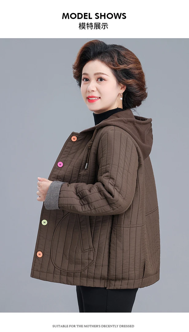 妈妈冬装外套2025新款加绒加厚棉衣中老年人棉袄女秋冬季保暖衣服