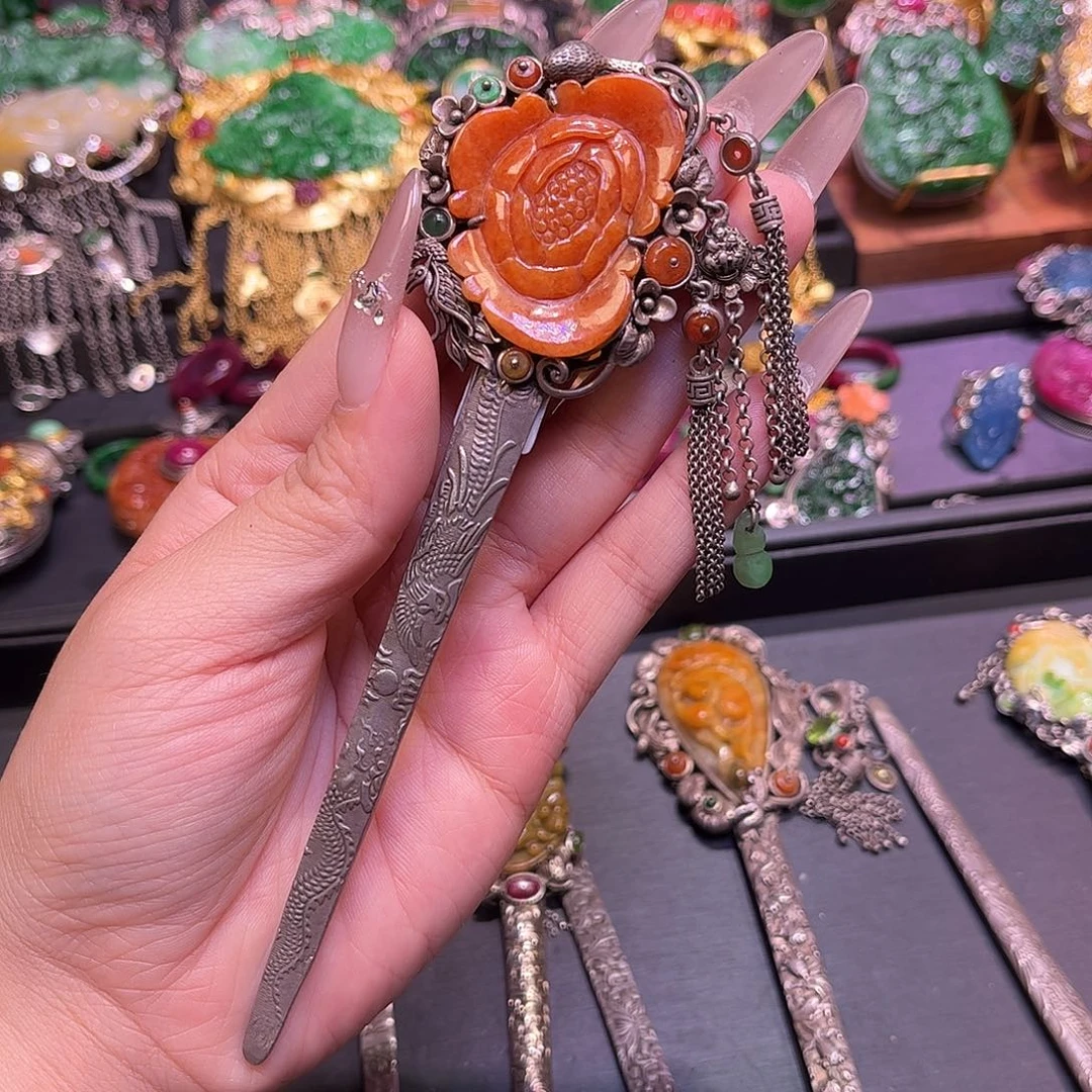 翡翠银S925镶嵌颈饰