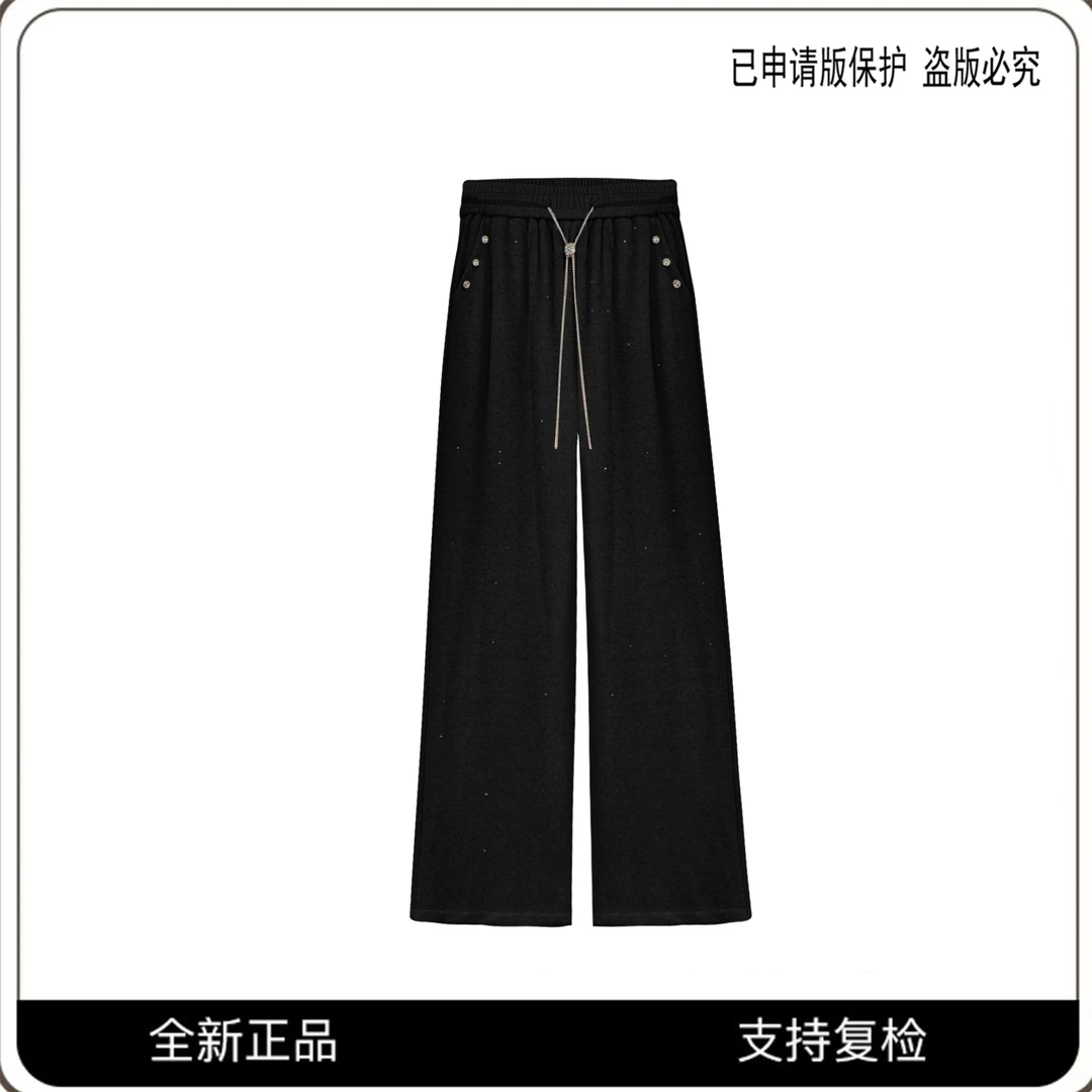 【宠粉专属】66055-2#CSIN轻奢显瘦长裤2025春夏高腰直筒百搭裤子