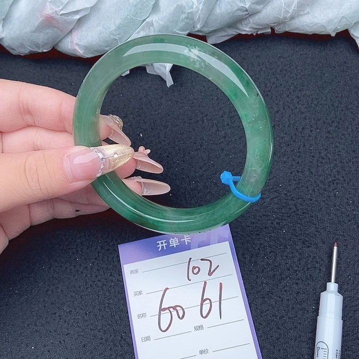 竹牌天然A货非洲翠手镯102