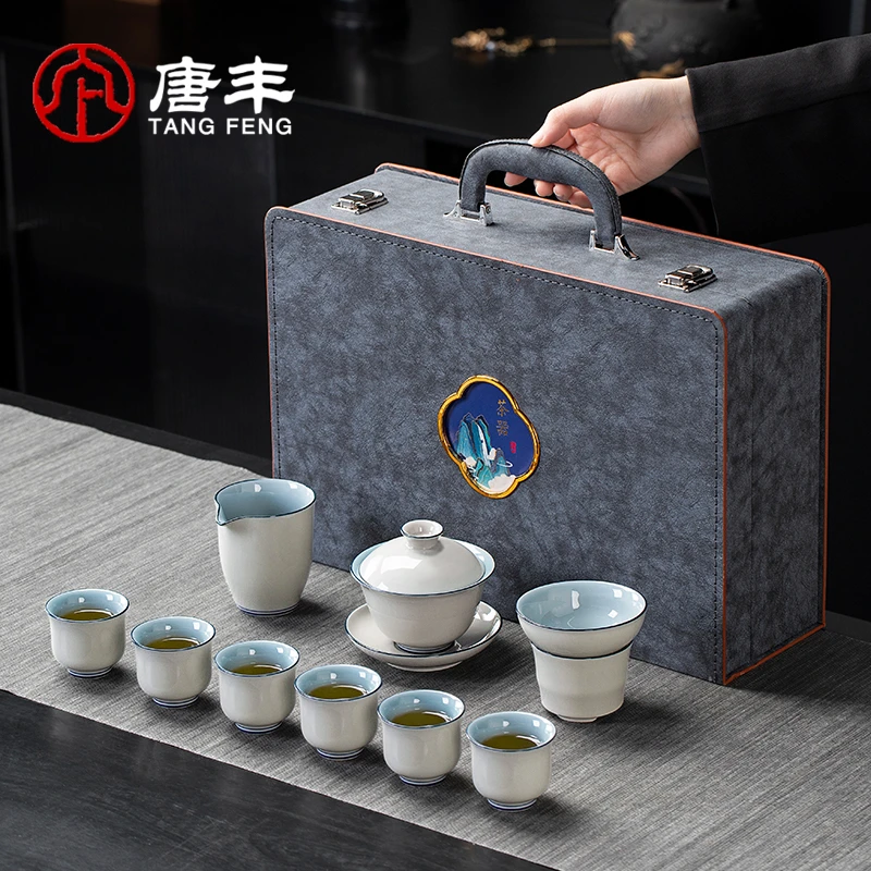 唐丰2025新款盖碗泡茶具套装家用轻奢高档功夫茶器送长辈领导父亲