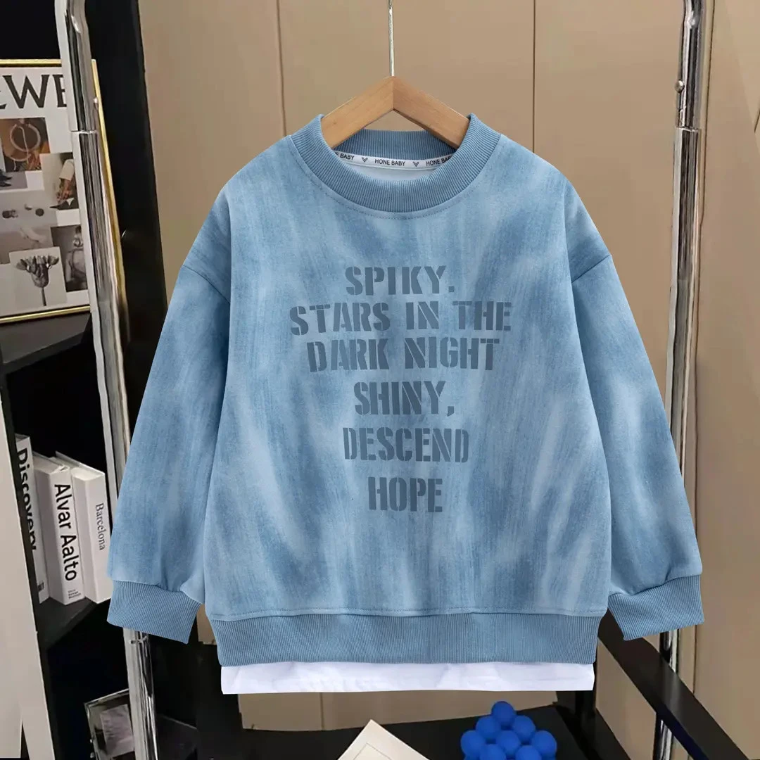 【加绒不加绒】秋冬新款儿童休闲卫衣套头上加厚衣中大童长袖外套