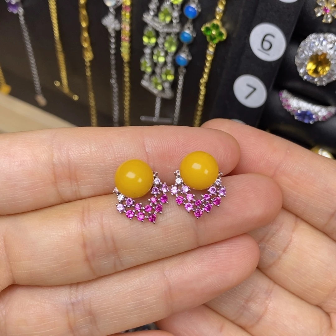 爱***猫银S925镶嵌戒指黄晶