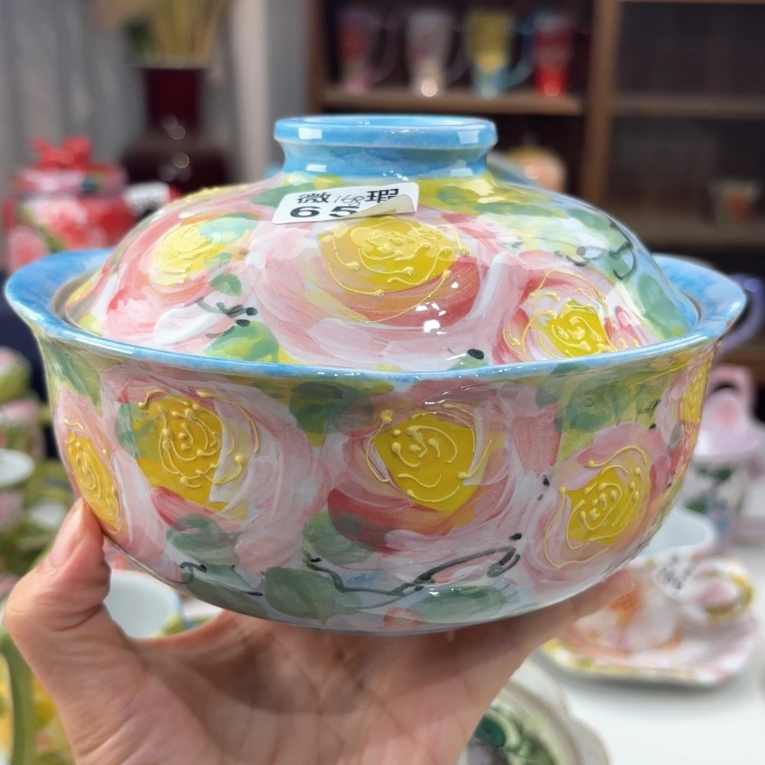 景德镇手绘高温釉下彩陶瓷茶具