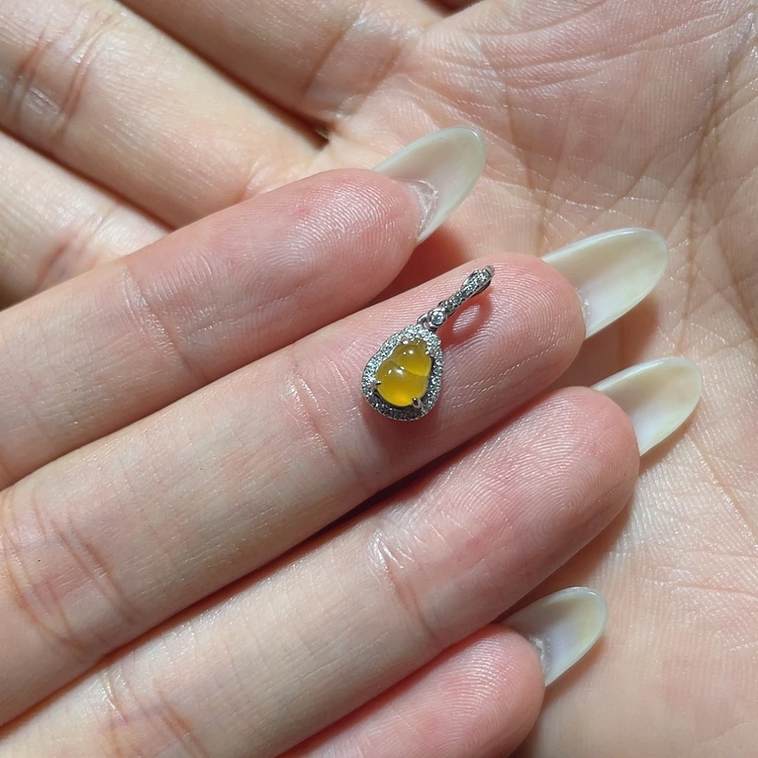 佳***a翡翠18K金镶嵌吊坠(不含链)