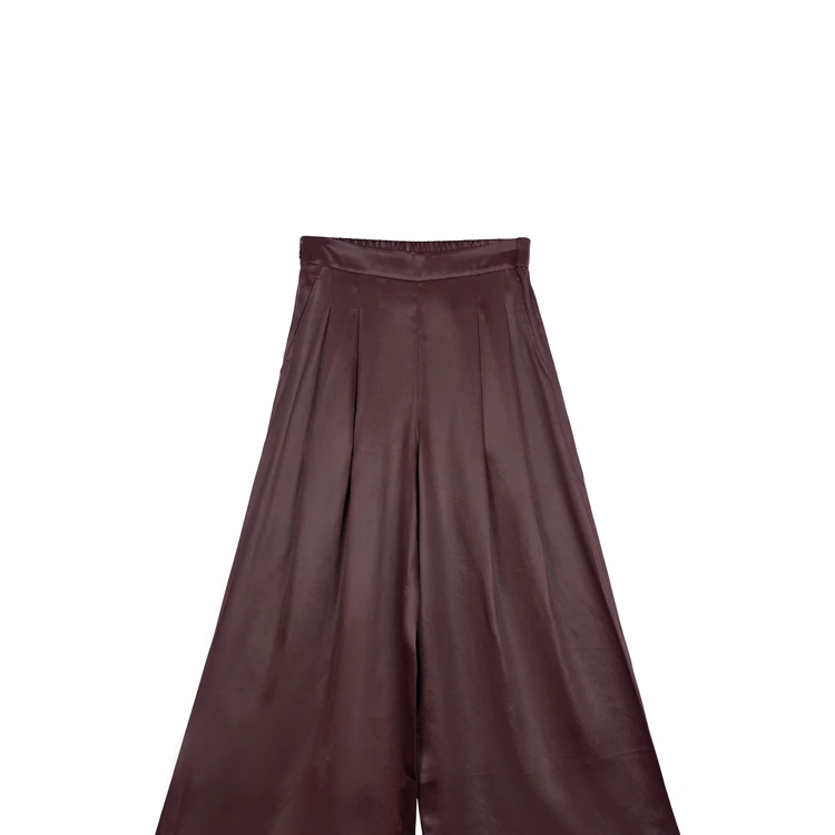 【紫陌】高端紫檀红红云纱阔腿裤CD2168100