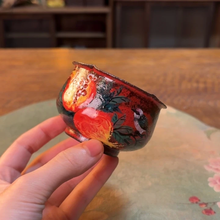 柴烧纯手工手绘陶瓷