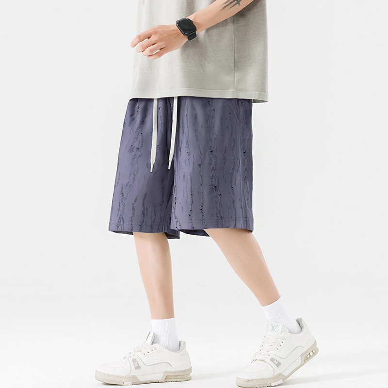 GOONJDKE夏季男士大码潮流短裤胖男生加肥加大休闲宽松五分裤男款