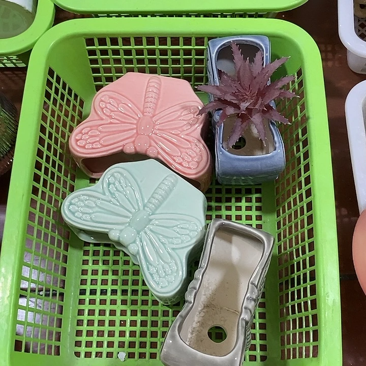 摆件陶盆有孔 微瑕介意勿拍
