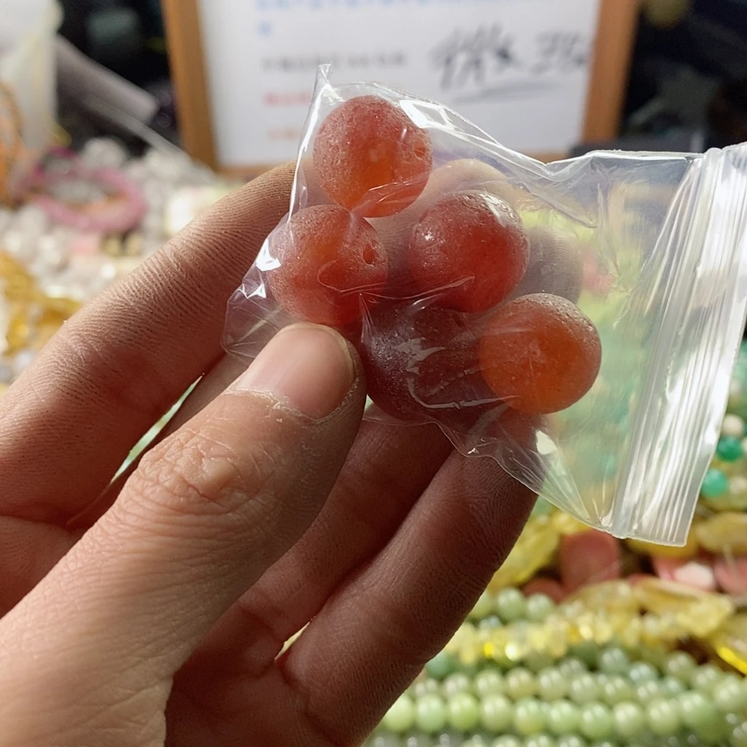 玛瑙/玉髓珠宝半成品未镶嵌五个16mm老干南玛瑙圆珠