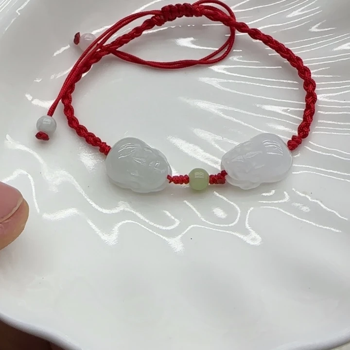 翡翠未镶嵌手链貔貅手绳