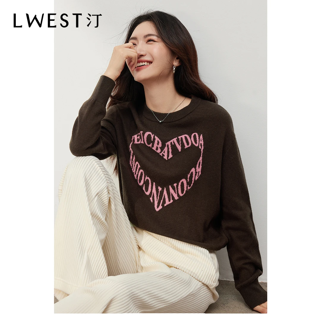 01785【大叔专享】朗文斯汀字母提花简约慵懒风毛针织M35101785