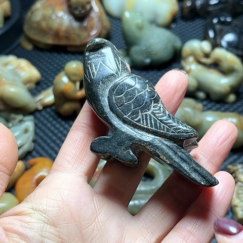 白玉菩提吊坠摆件