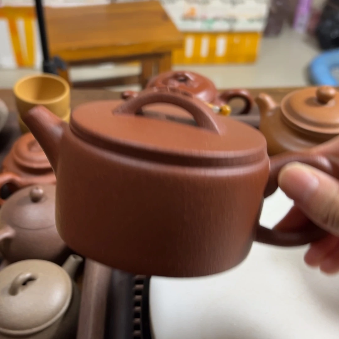 茶壶紫砂红将破汉瓦240