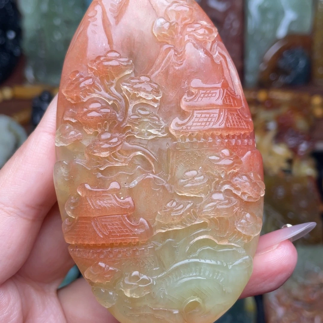 蛇纹石玉未镶嵌颈饰