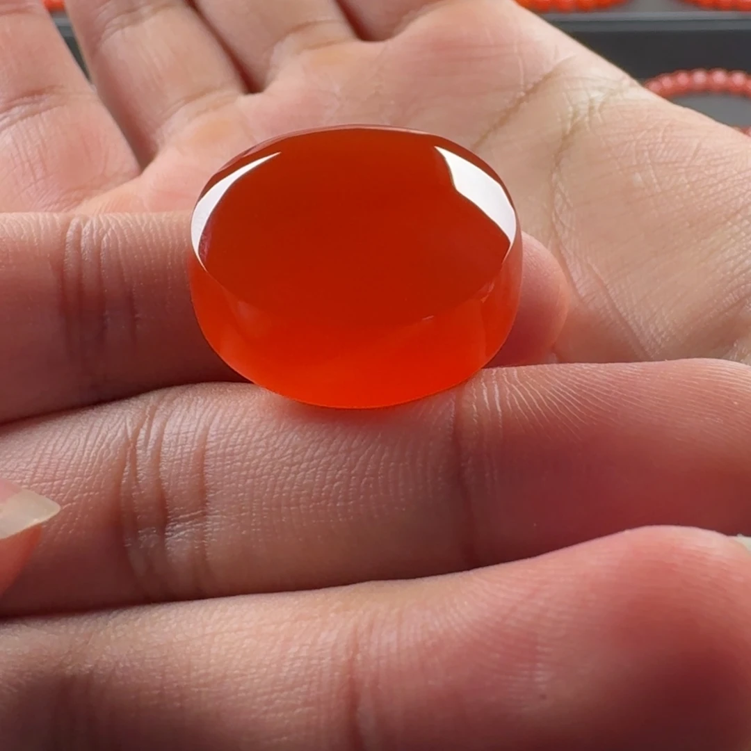 南红玛瑙未镶嵌圆牌25.4mm