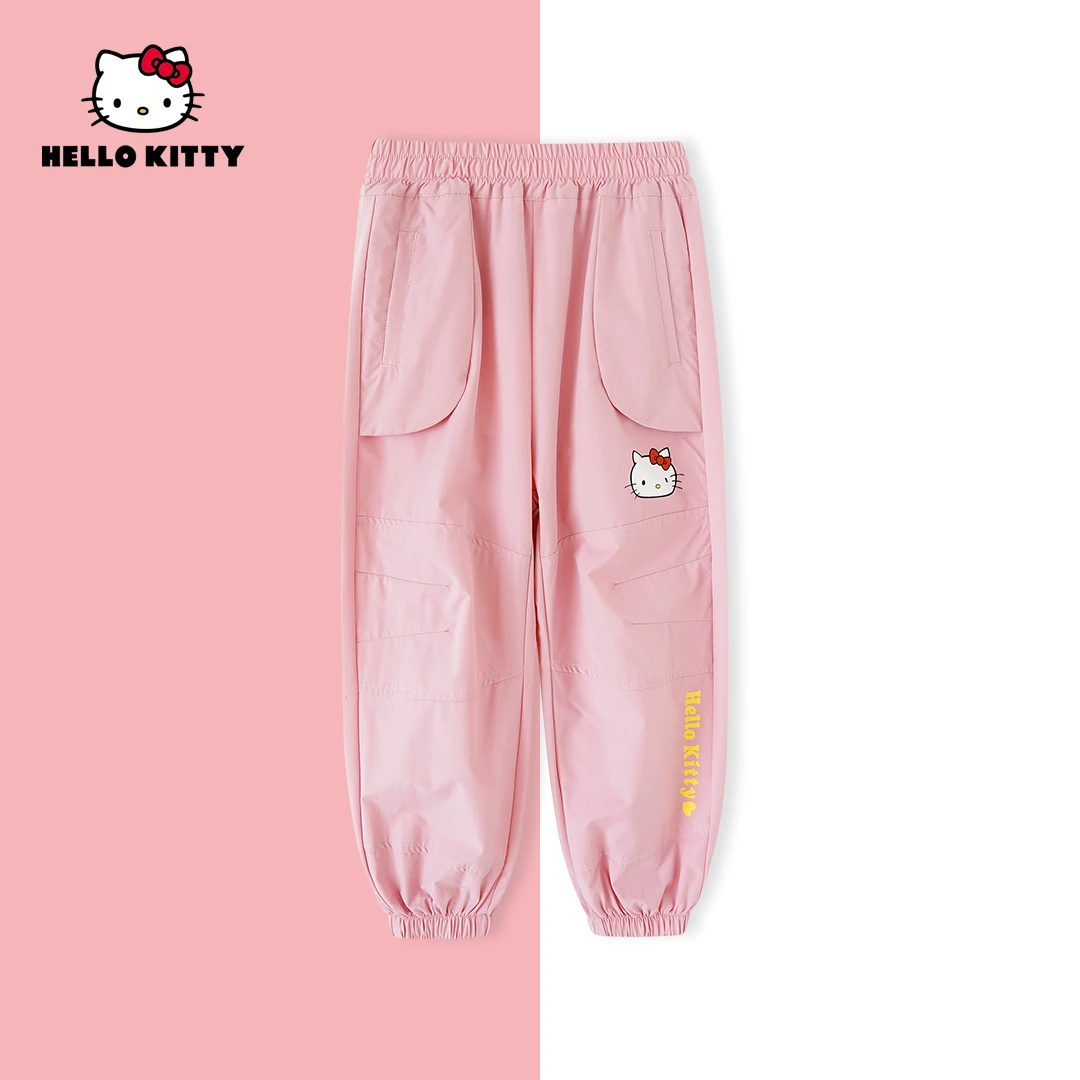 AD HelloKitty春夏季薄款女童装休闲工装裤中大童长裤AC5124JM013