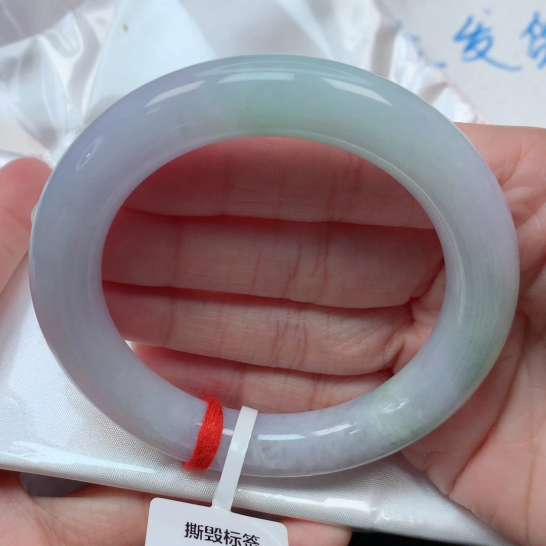 翡翠手镯未镶嵌57胖圆条