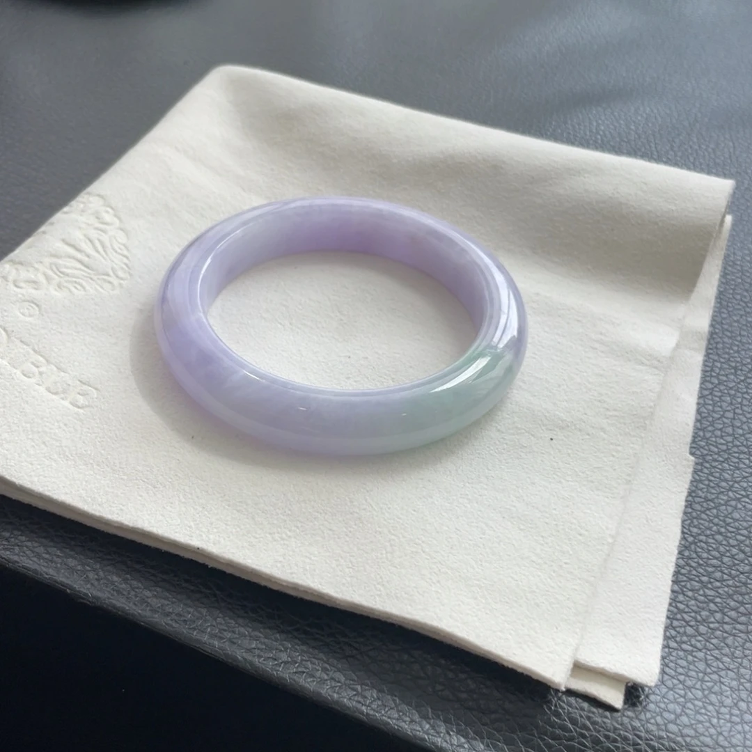 翡翠未镶嵌手镯纹裂58