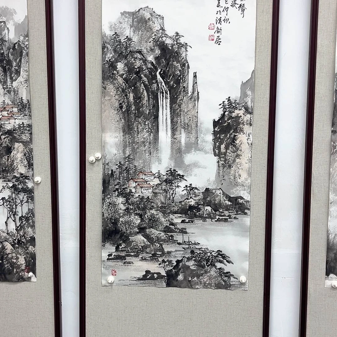 国画绘画作品多次参加