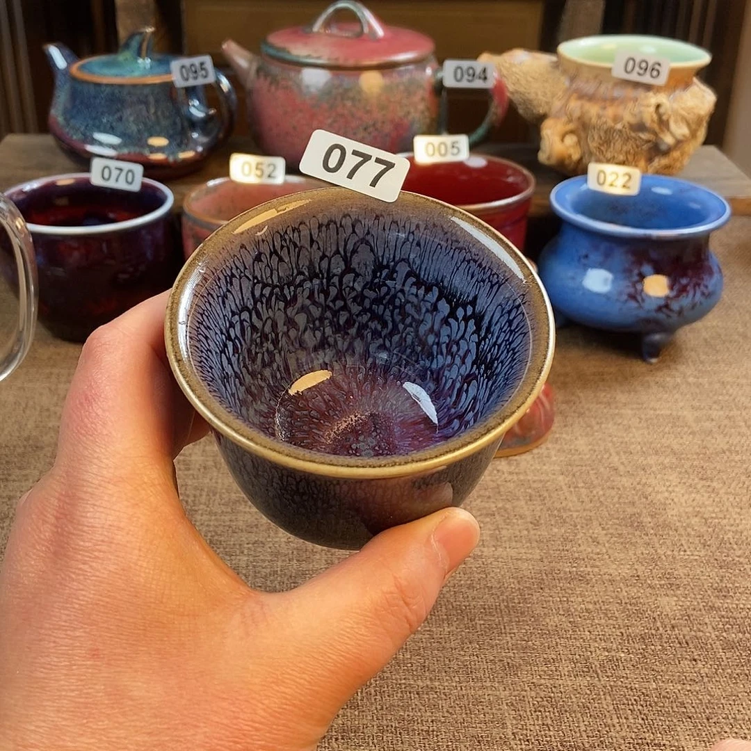 摆件钧瓷主人杯杯