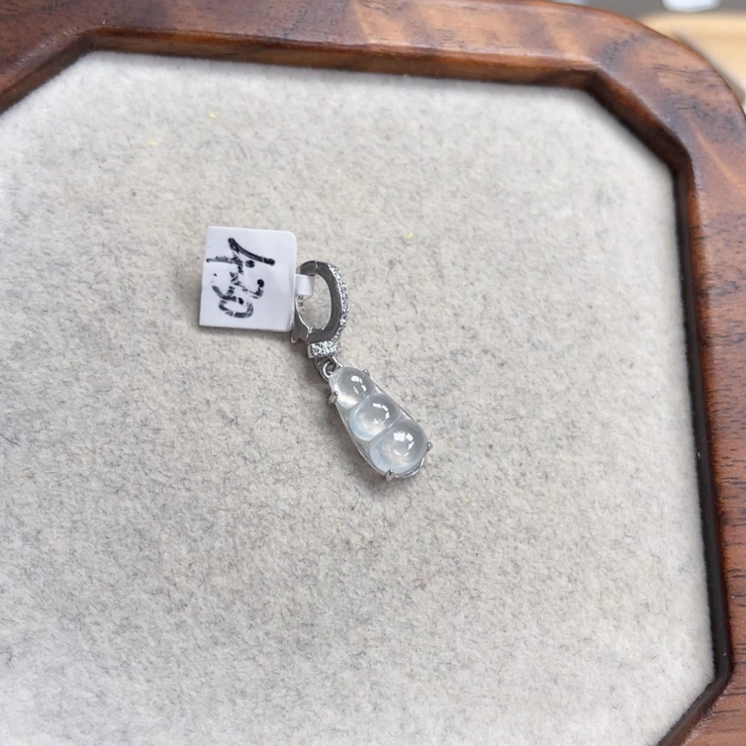 翡翠银S925镶嵌吊坠(不含链)