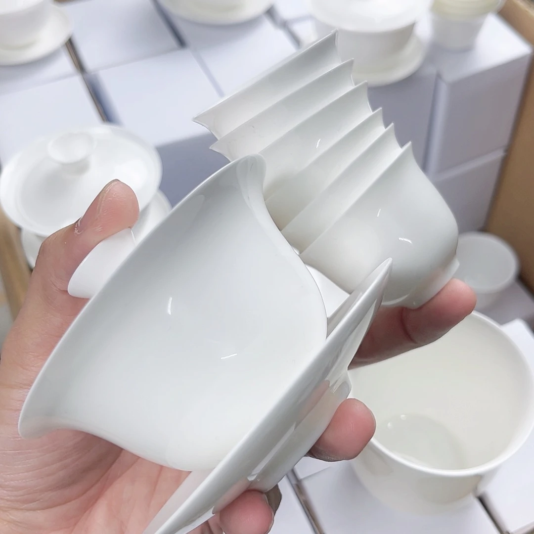 【闪购商品】120+6美人杯+过滤+公道杯骨瓷超薄胎