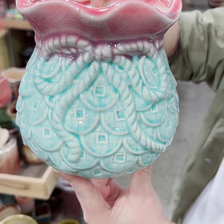 有孔.凑满10元发货多肉陶瓷花盆！