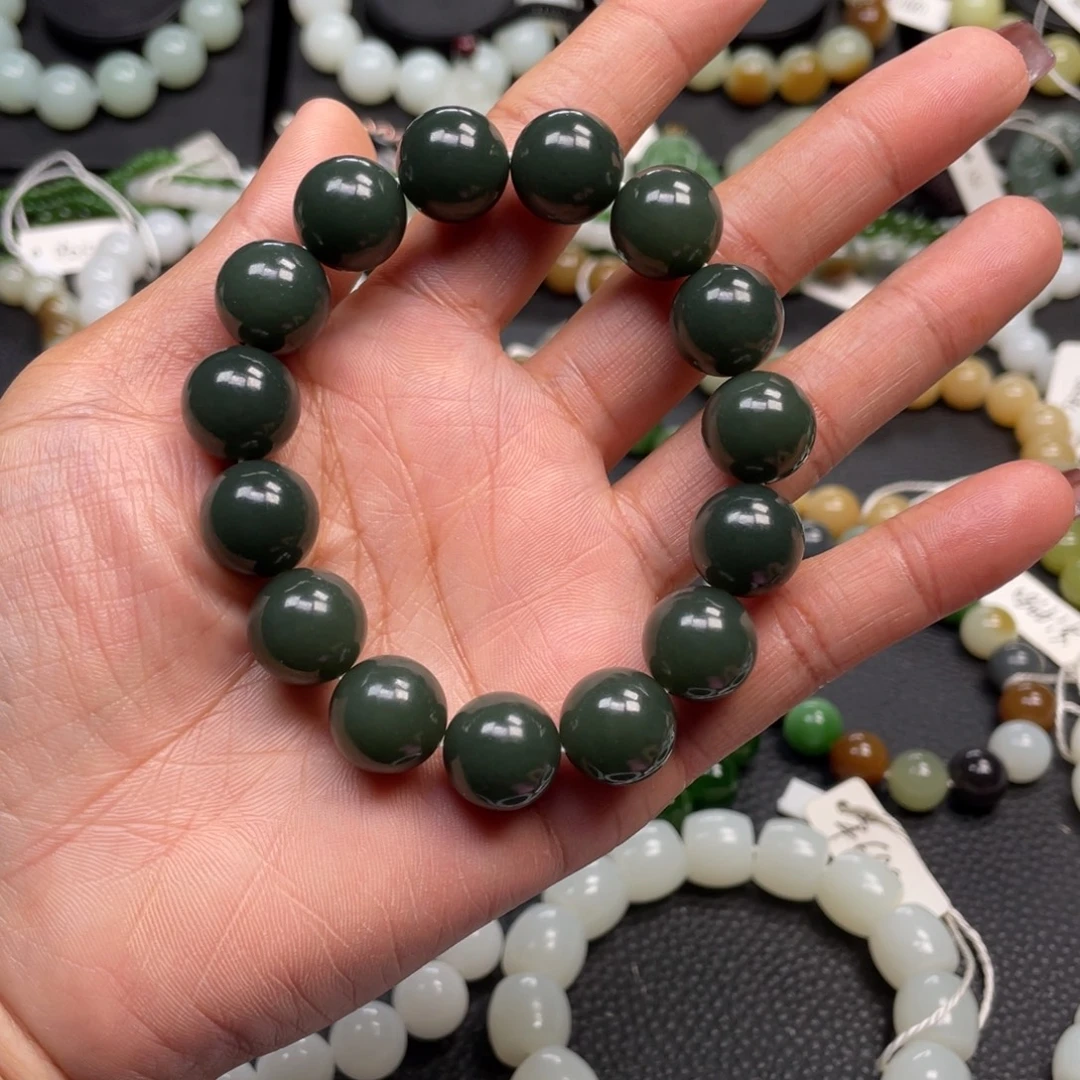 和田玉未镶嵌手链