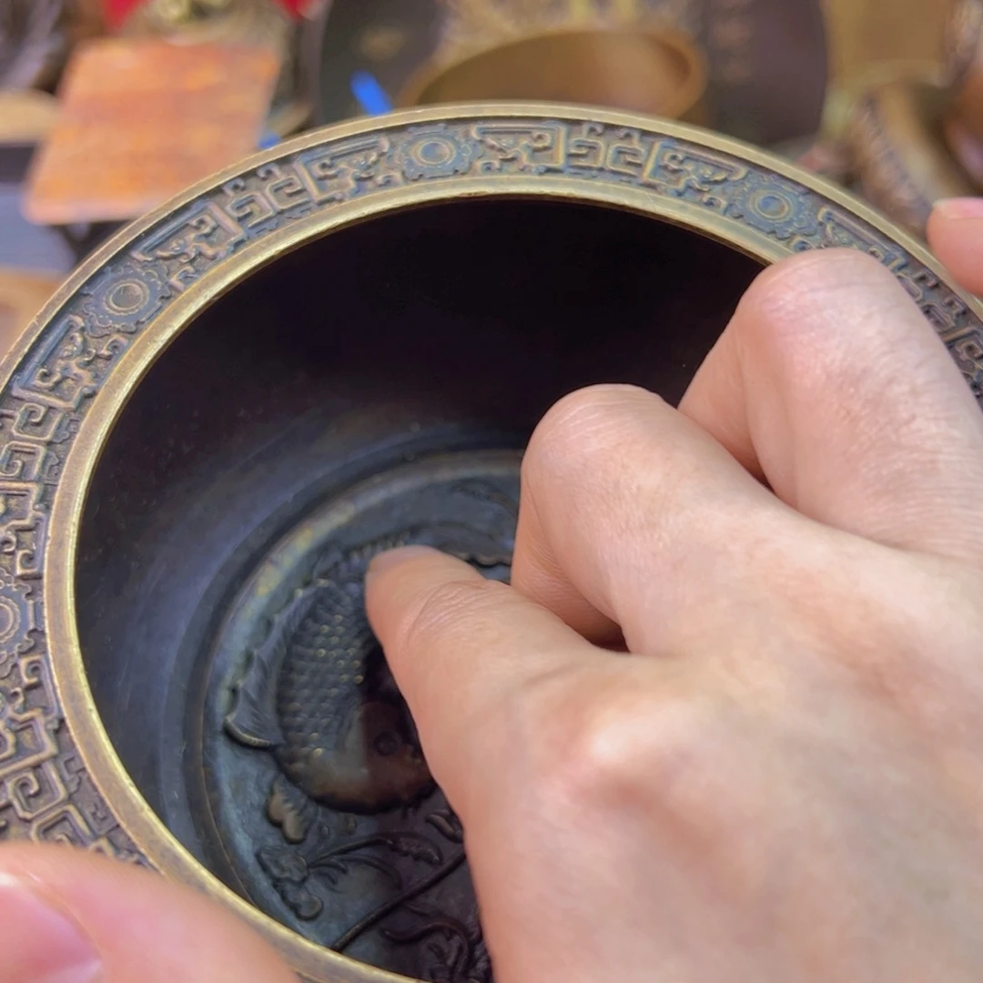 原矿风磨铜乾坤聚宝盆