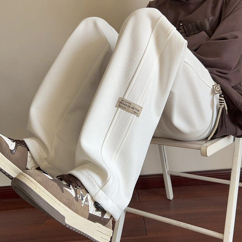 加厚冬季宽松版型免烫处理男士运动长裤潮青年休闲裤