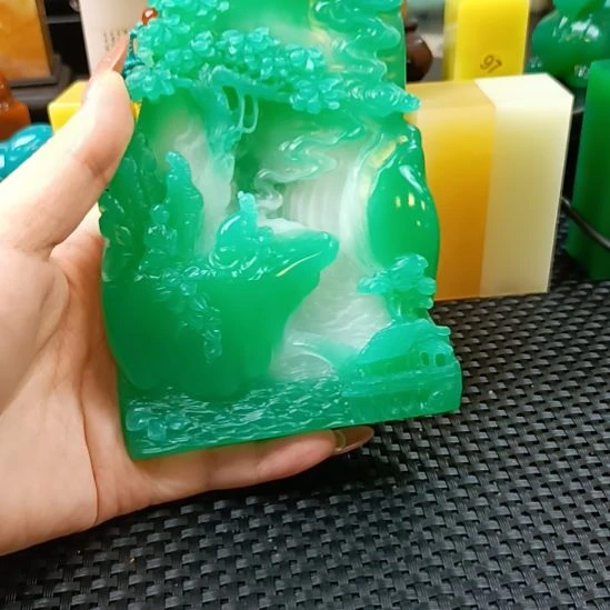 寿山石印石山水摆件
