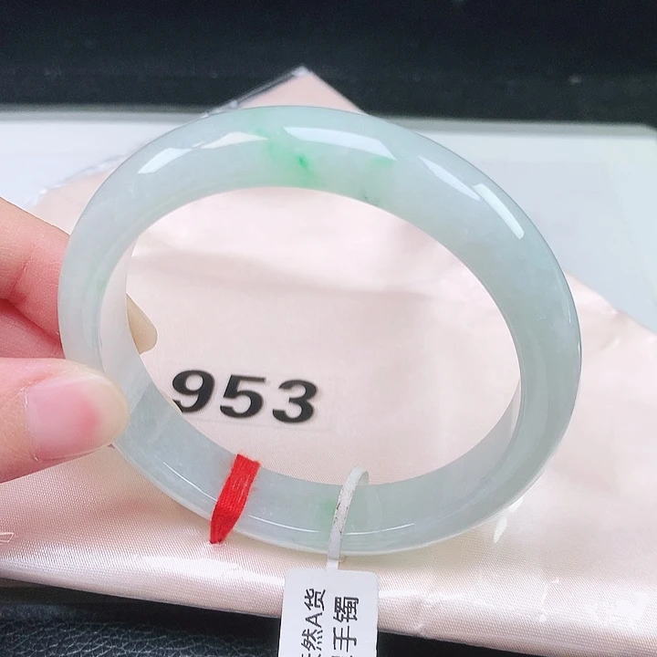 翡翠未镶嵌手镯60.6圈口953