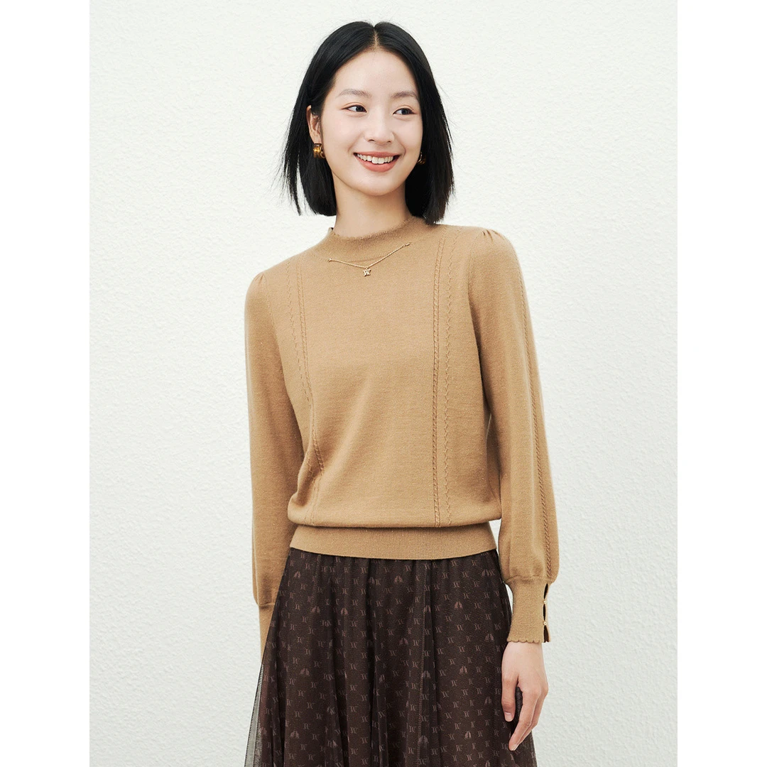 【思思专属】休闲舒适半高领打底针织衫女EZ01777D5/EZ01775V1