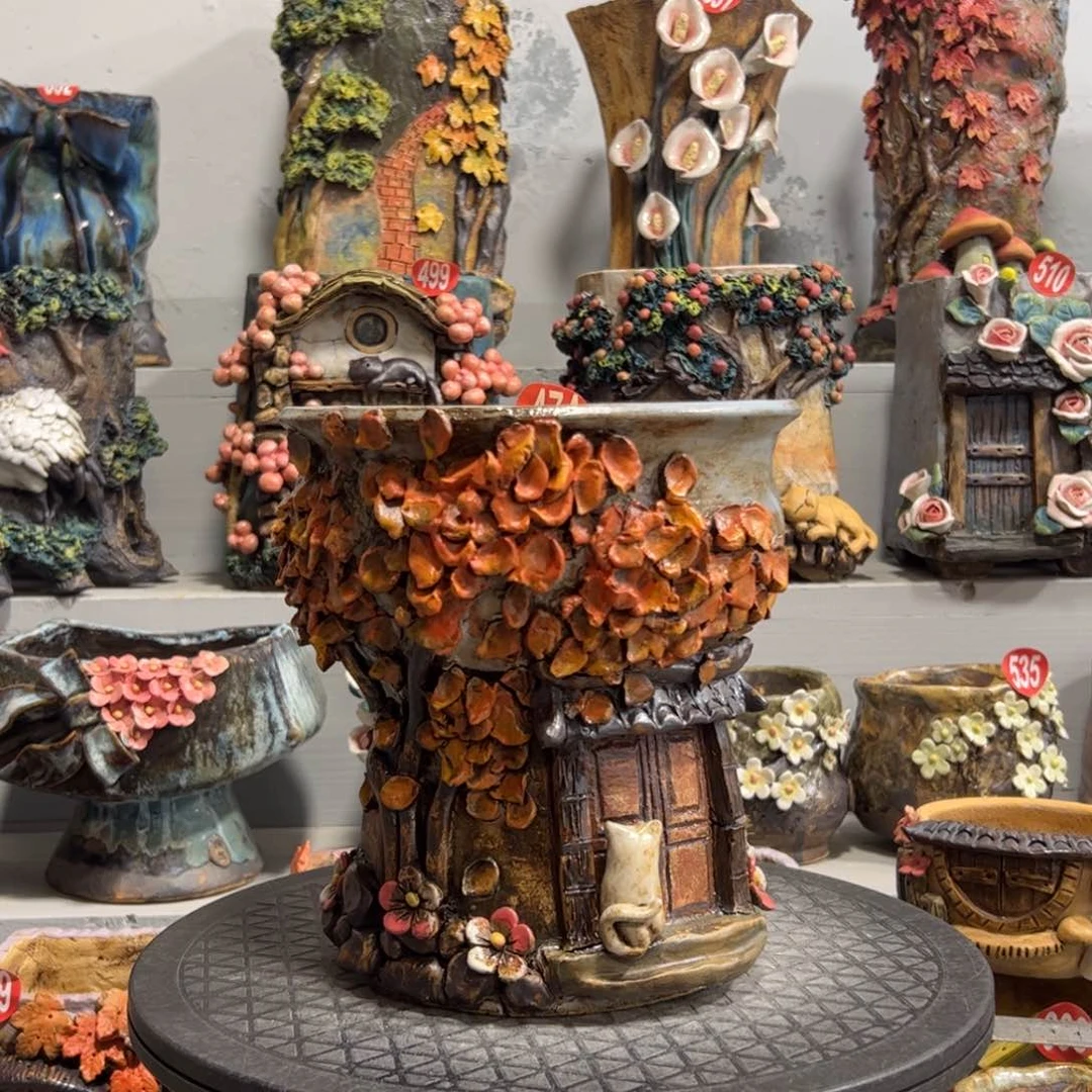 微瑕474 号陶然花盆厂家直销，