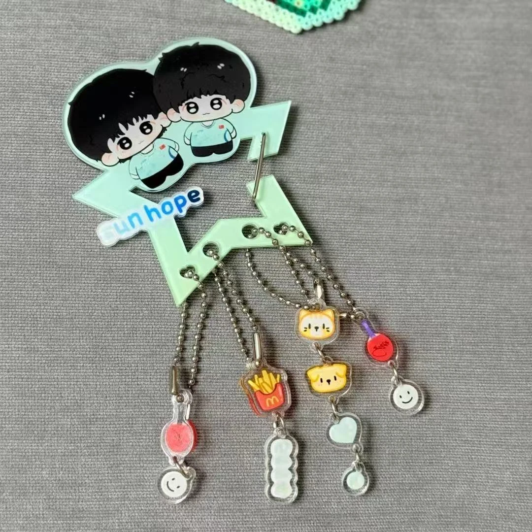 莎头组合周边5114可爱创意亚克力登山扣高颜值diy背包挂件钥匙扣