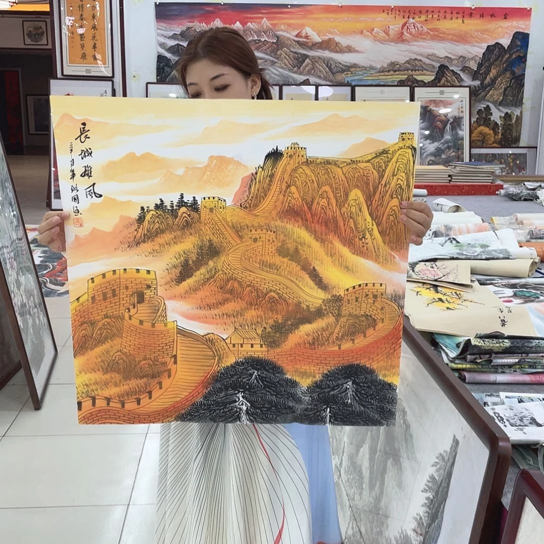 国画纯手绘山水花鸟