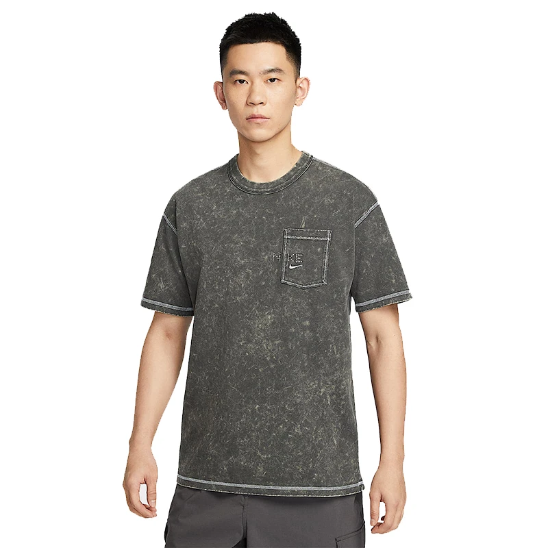 NIKE耐克男子针织无领运动短T恤HJ0777-060