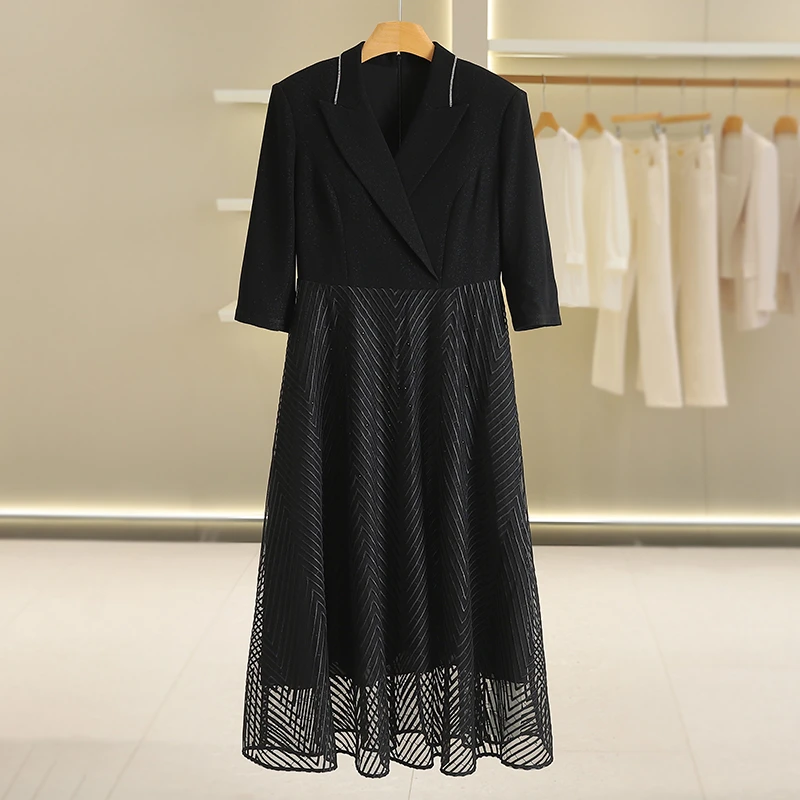 H154-【灵】条纹方领休闲连衣裙#1ZNL57L011