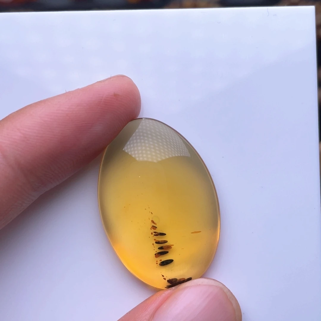 琥珀颈饰未镶嵌花瓣意境