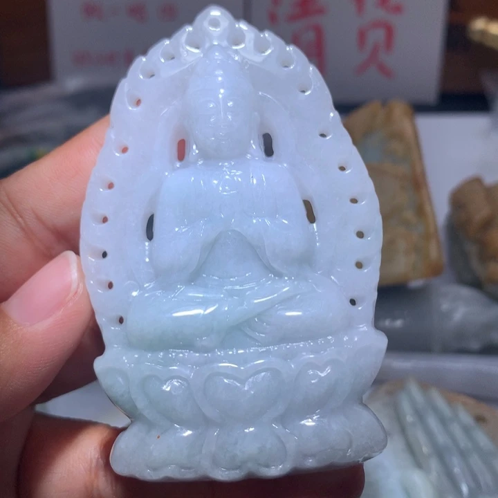 翡翠未镶嵌颈饰保真天然A货翡翠
