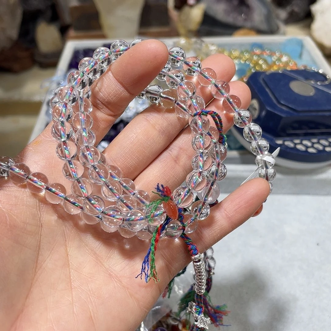 水晶手串银S925镶嵌b s 568