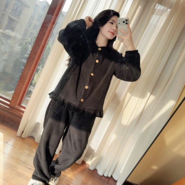 CBLM家加绒套装【奥粒绒暖暖套】宽松显瘦家居服