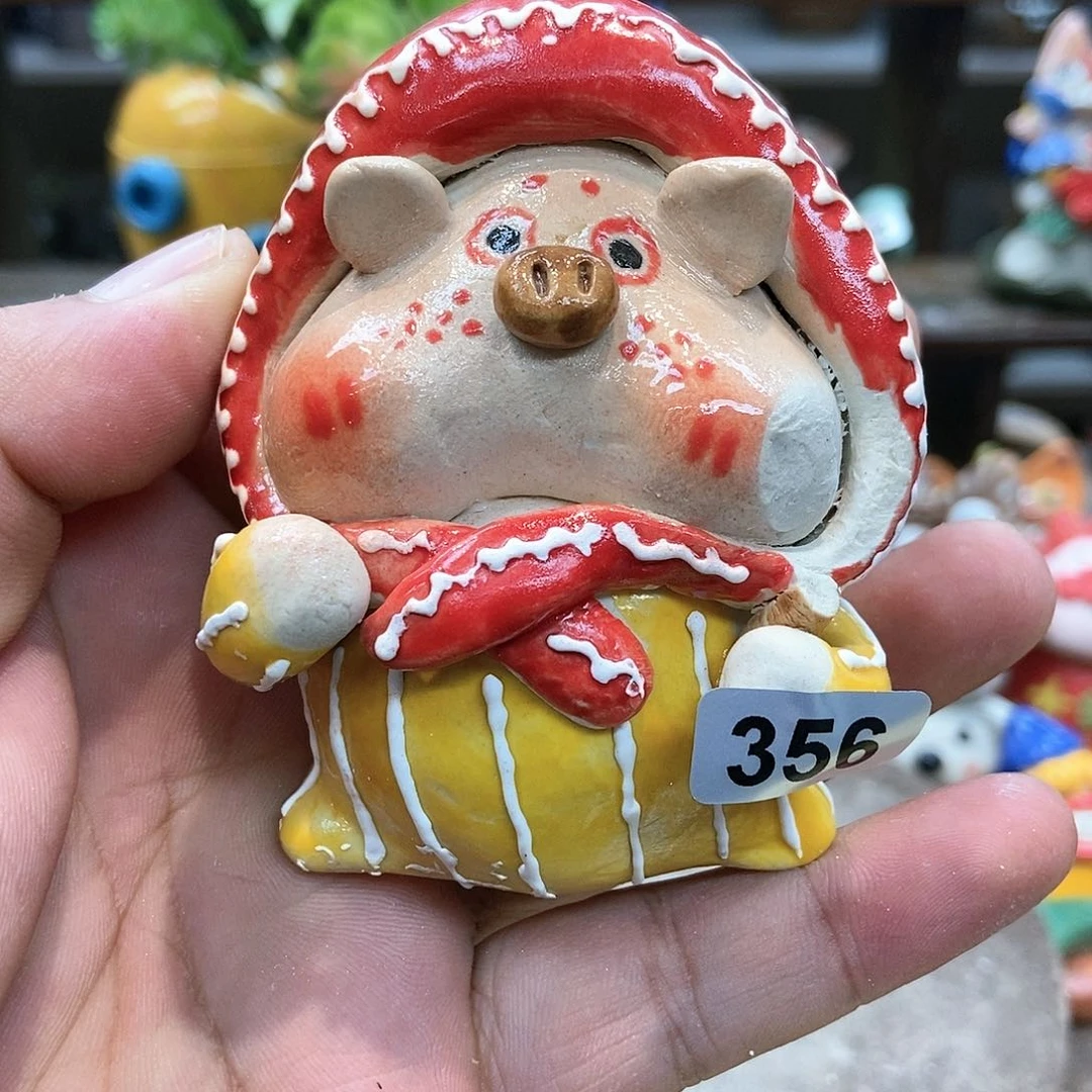 摆件直播间手工抽象陶瓷摆件微瑕356