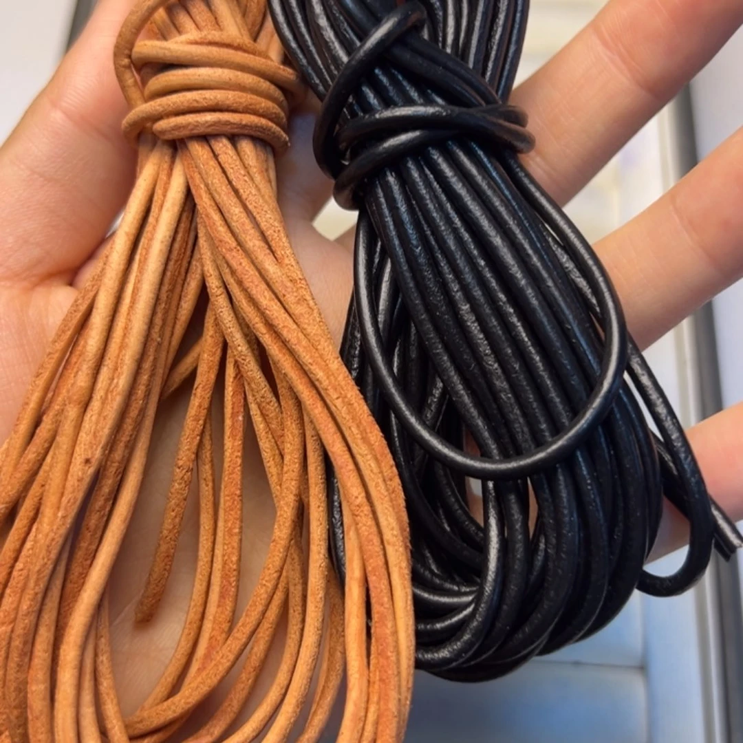 琉璃磁石牛皮绳卡3mm一捆8.5