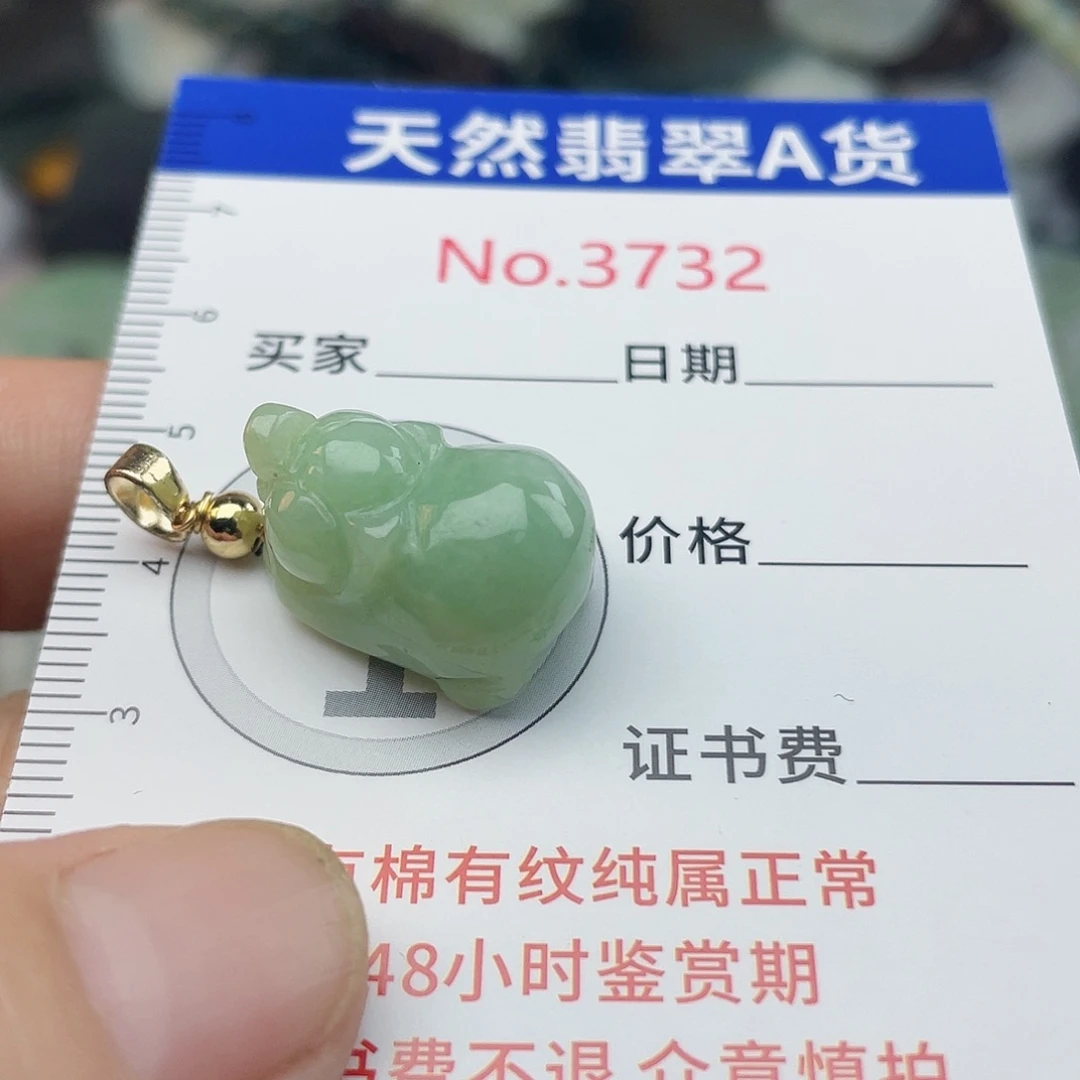 翡翠未镶嵌挂件3732