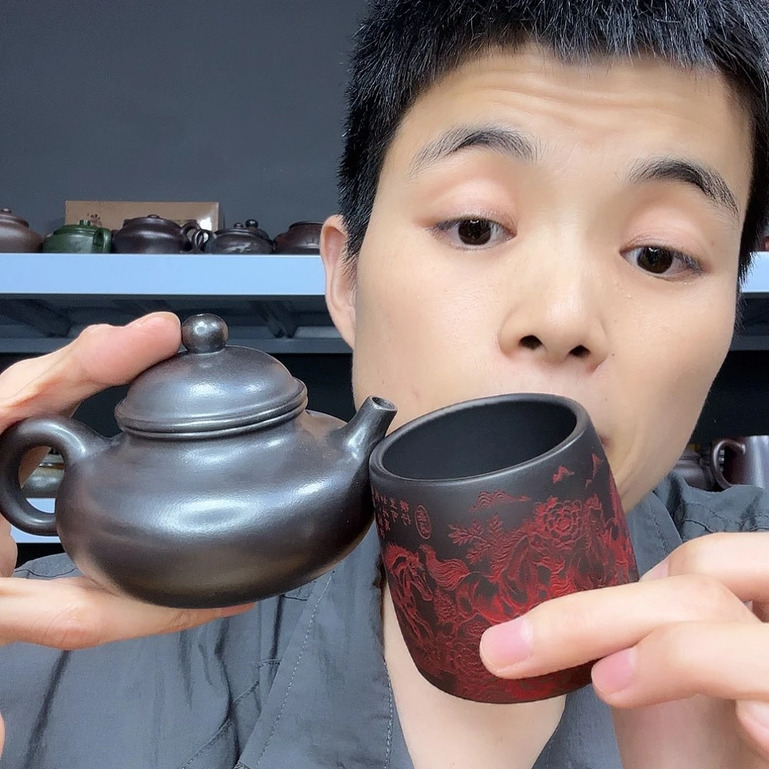 茶壶底槽青民间手艺人全手工制作