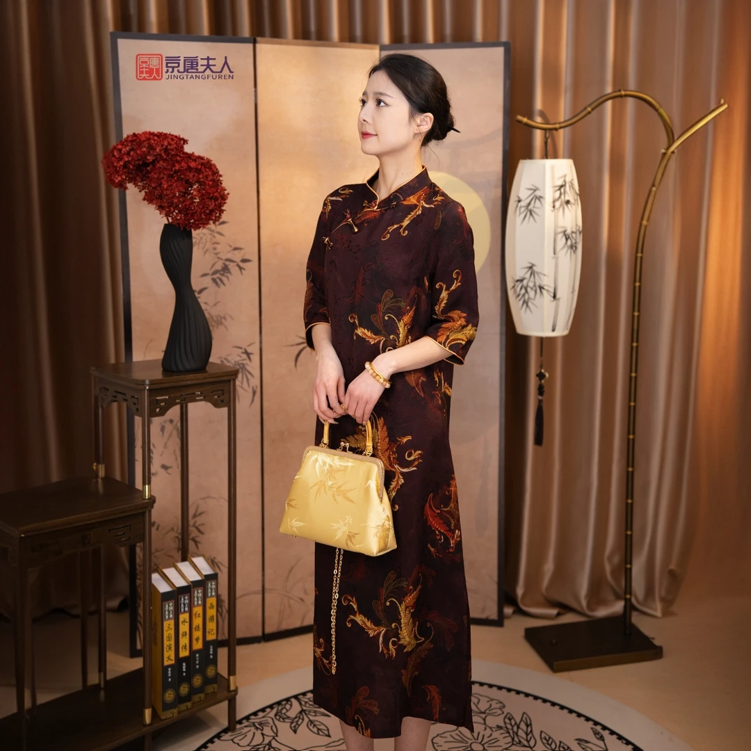 【京唐夫人·祥翎】新中式国风春季新款立领女装连衣裙
